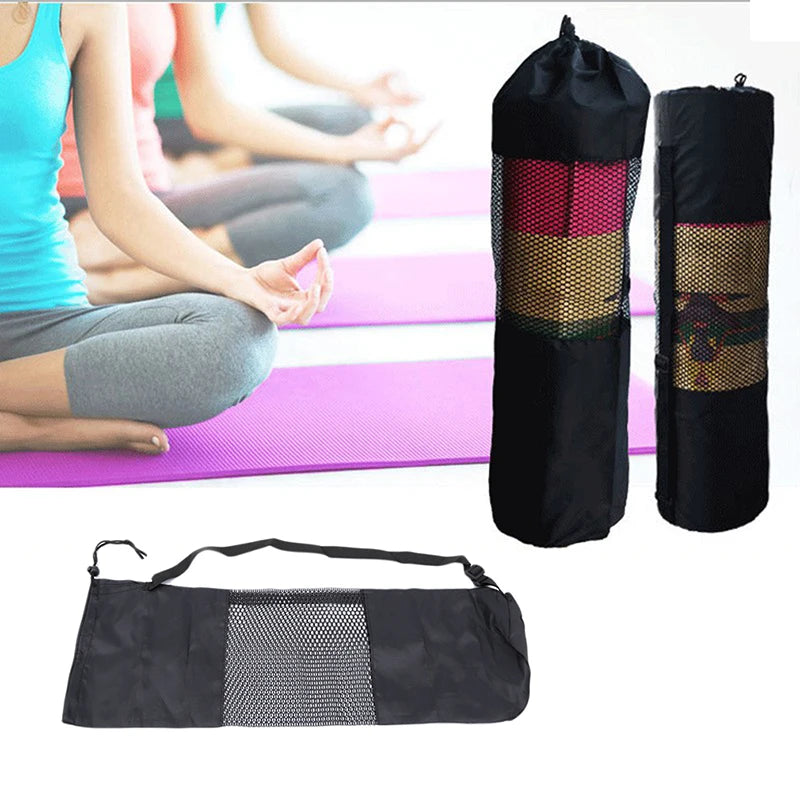 Black Yoga Mat Backpack Carrier