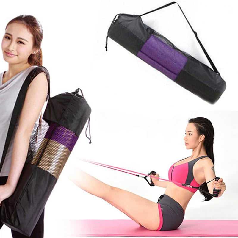 Black Yoga Mat Backpack Carrier